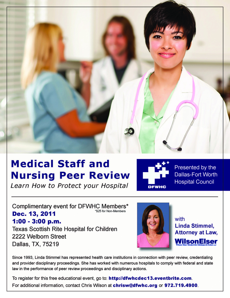 Medical Staff & Nursing Peer Review Educational Event – Dec. 13